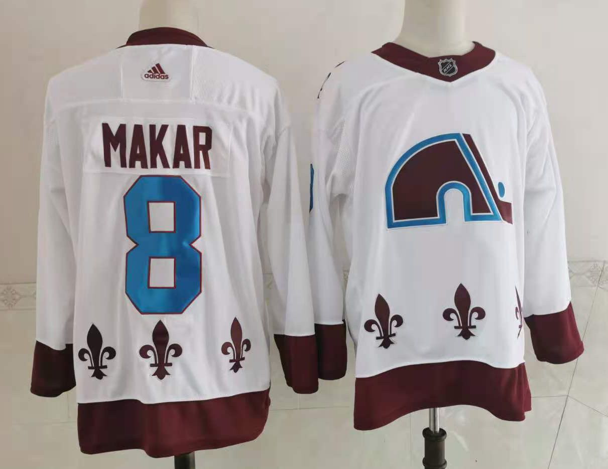 Men Colorado Avalanche #8 Makar White Authentic Stitched 2020 Adidias NHL Jersey